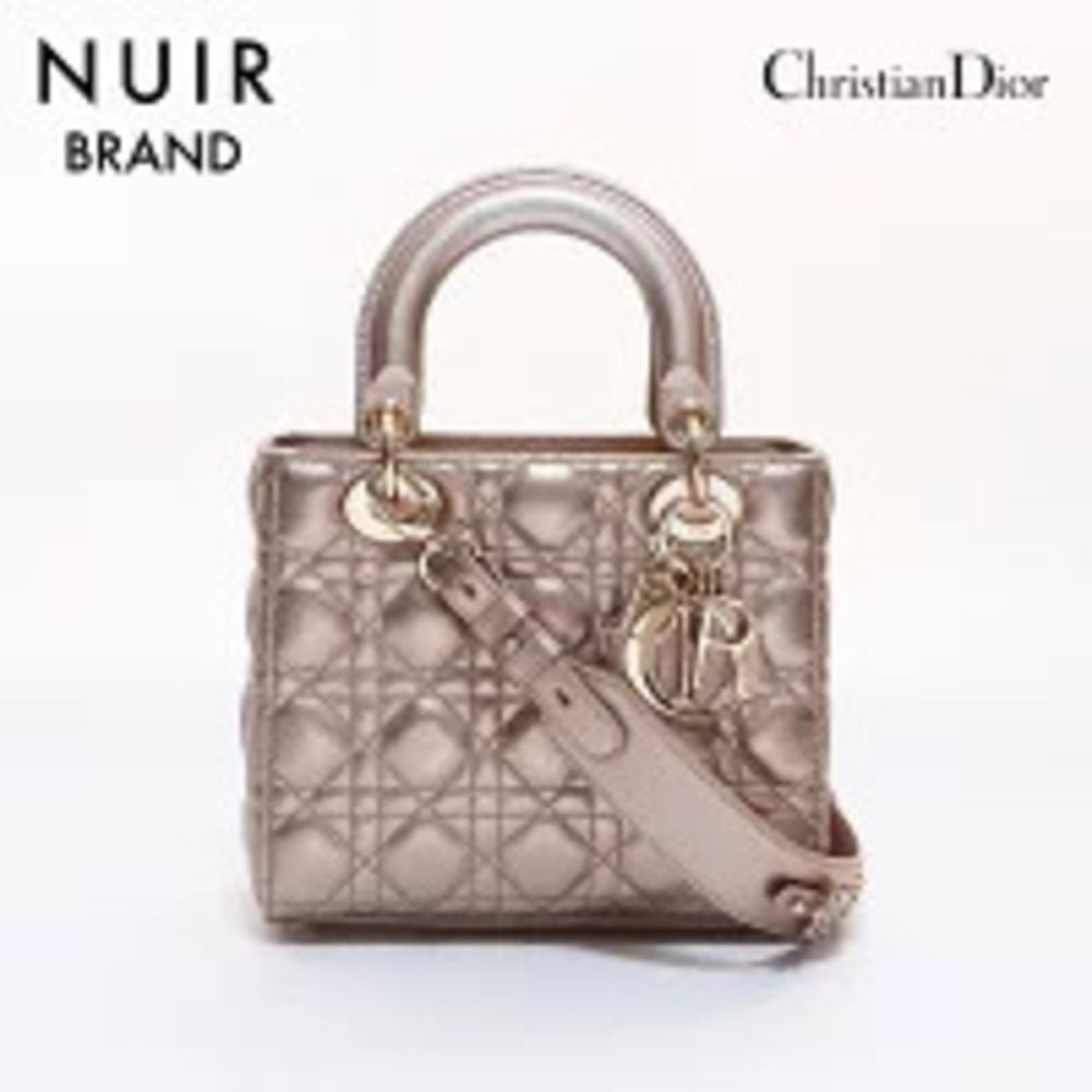 Christian Dior My Lady Metallic Handbag Gold